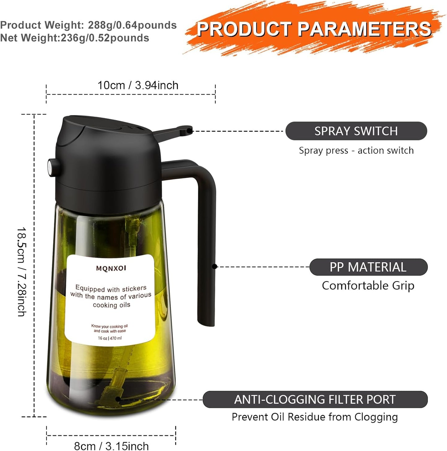 Olive Oil Dispenser Bottle